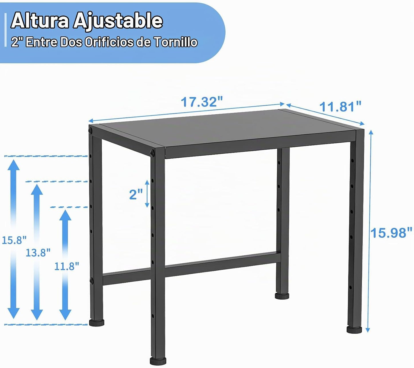Estantes de almacenamiento de metal de 17.3 pulgadas, estanterías r...