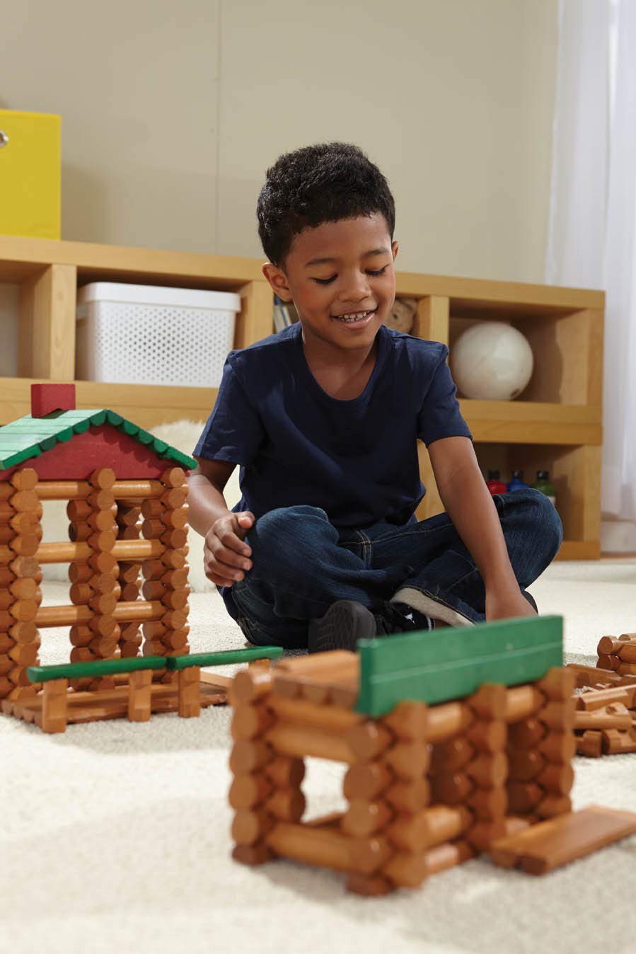 Set de construcción infantil Lincoln Logs, 327 piezas, para niños d...
