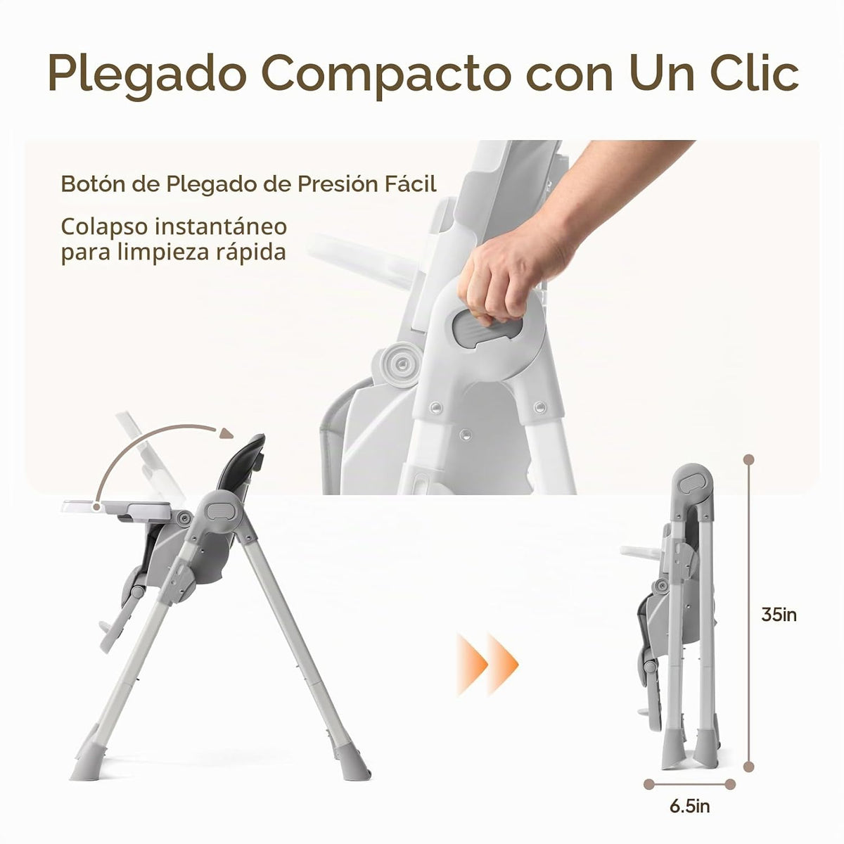 Tinyiota Sillas altas 4 en 1 para bebés y niños pequeños con ruedas...