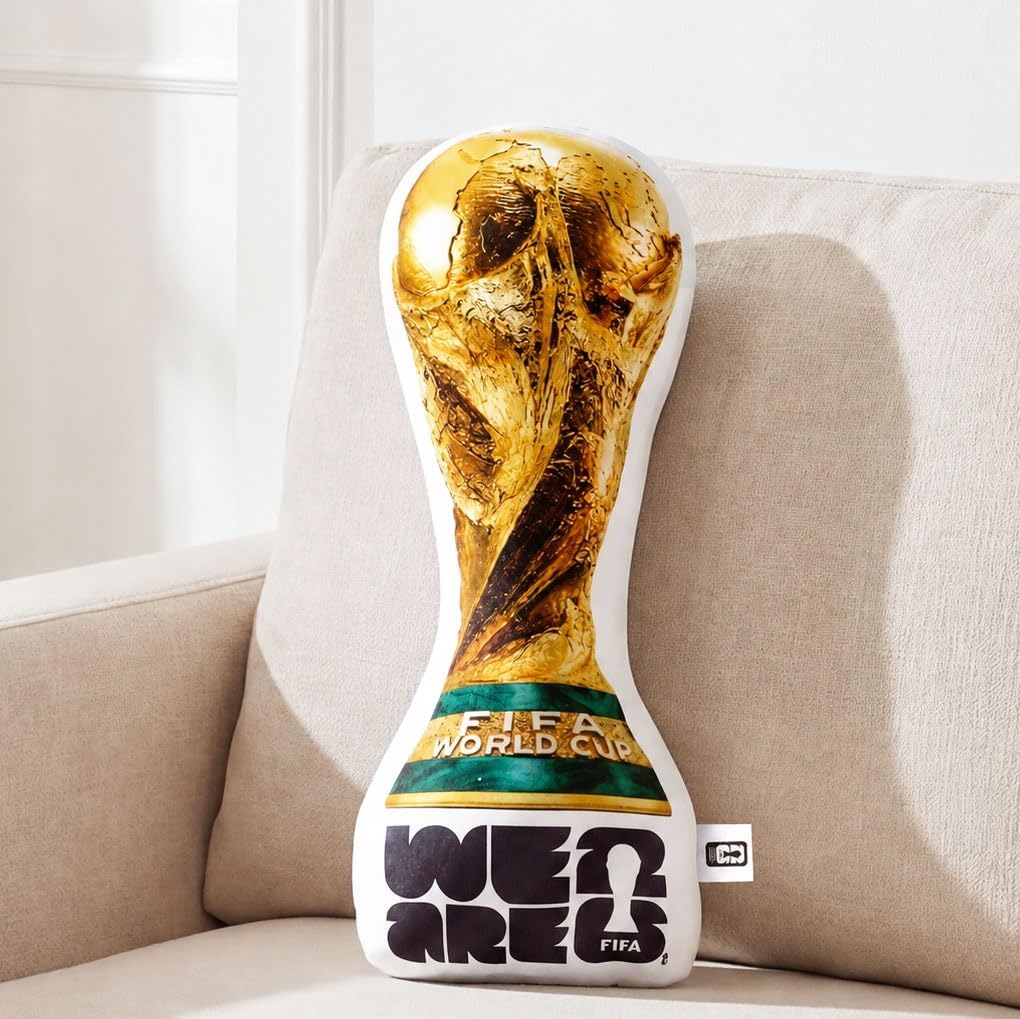 MESUCA Almohada de peluche de trofeo de la Copa Mundial de la FIFA...