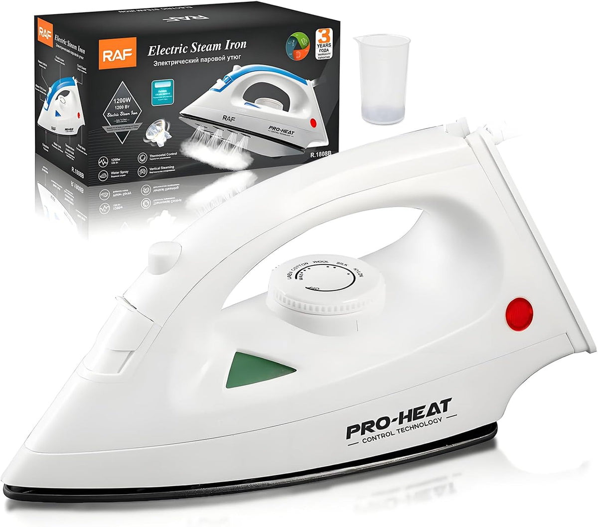 Plancha eléctrica, plancha de vapor, 1200 W, vaporizador, portátil...