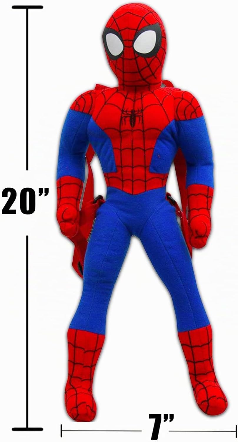 Marvel Spiderman - Juego de mochila de felpa y bolsa de mano, paque...