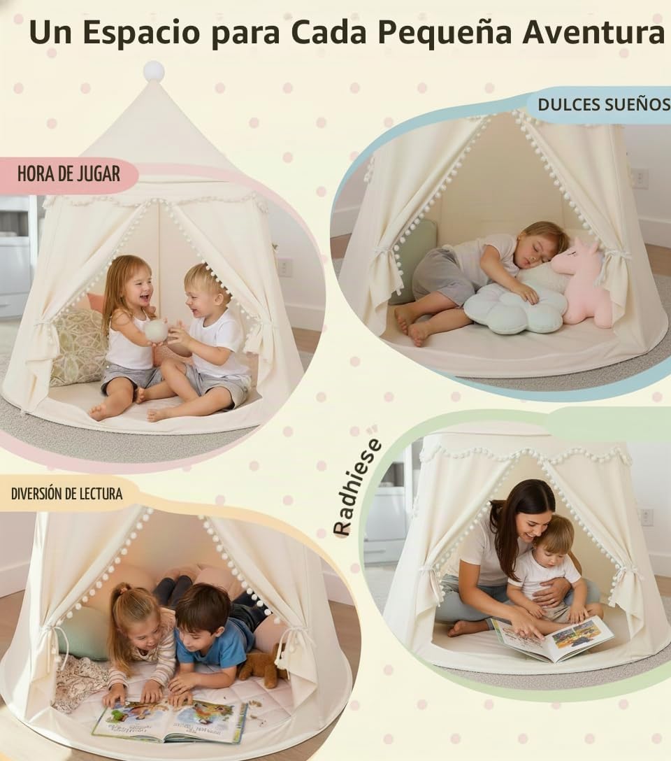 Tienda de campaña para niños \u2013 Tienda de campaña de algodón tr...