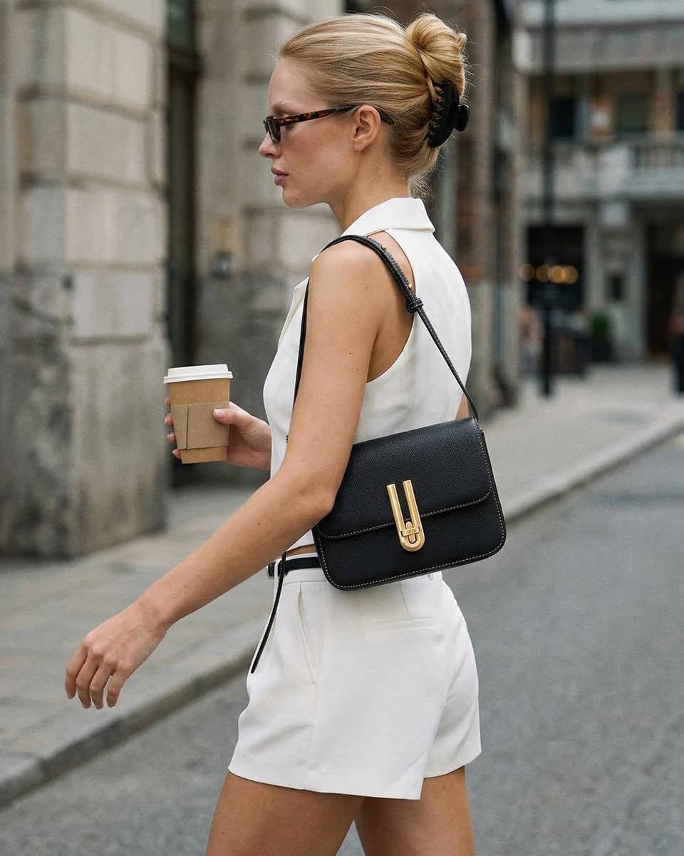 JW PEI Bolso de hombro Evania Lock Pebbled para mujer