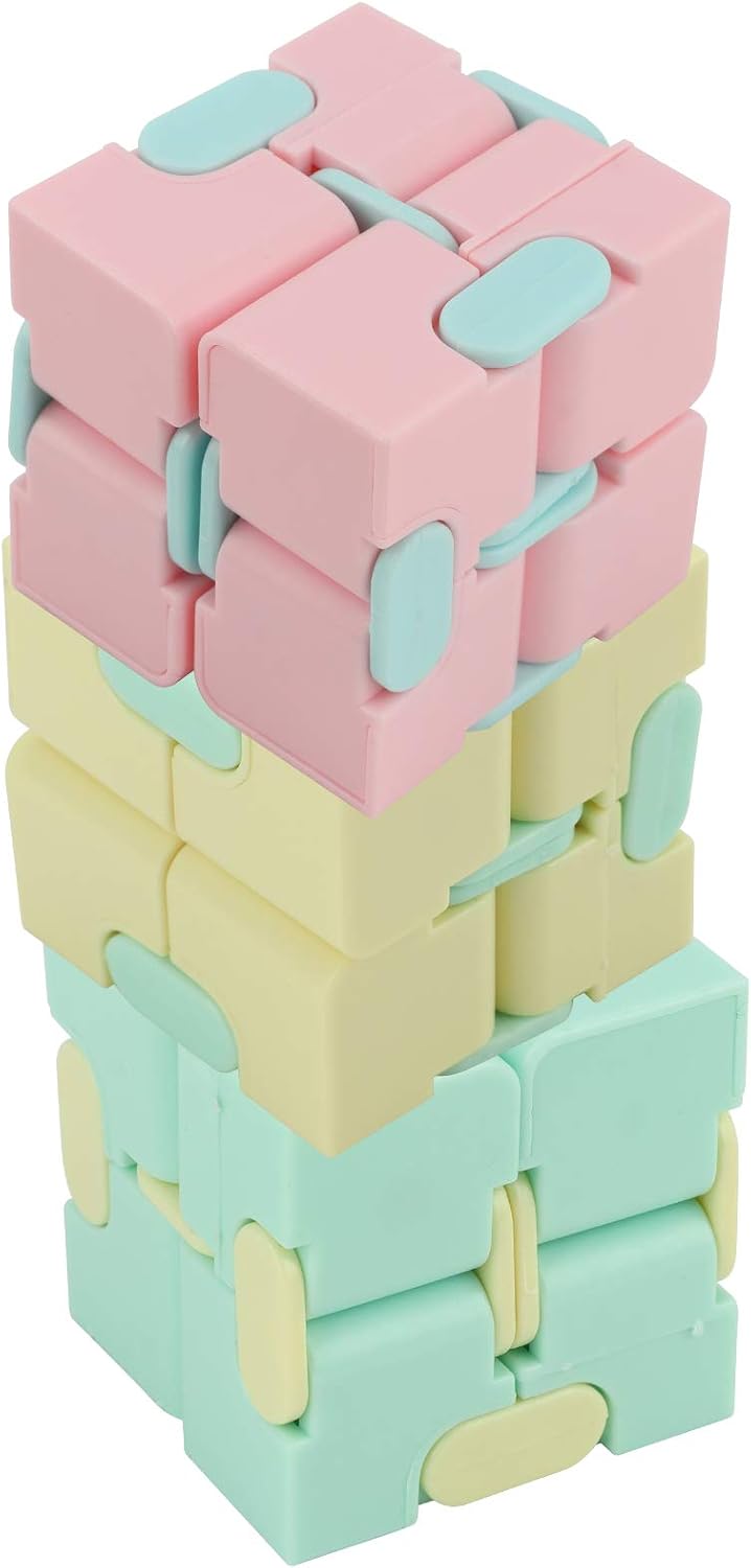 3pcs plástico cubo infinito mate descompresión juguete para adultos...