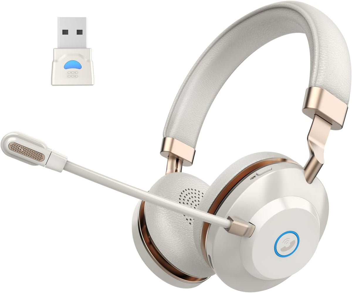 Auriculares inalámbricos con micrófono para el trabajo, auriculares...
