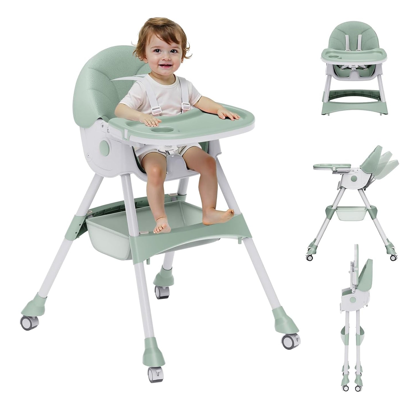 Sillas altas para bebés y niños pequeños, silla alta convertible 4...