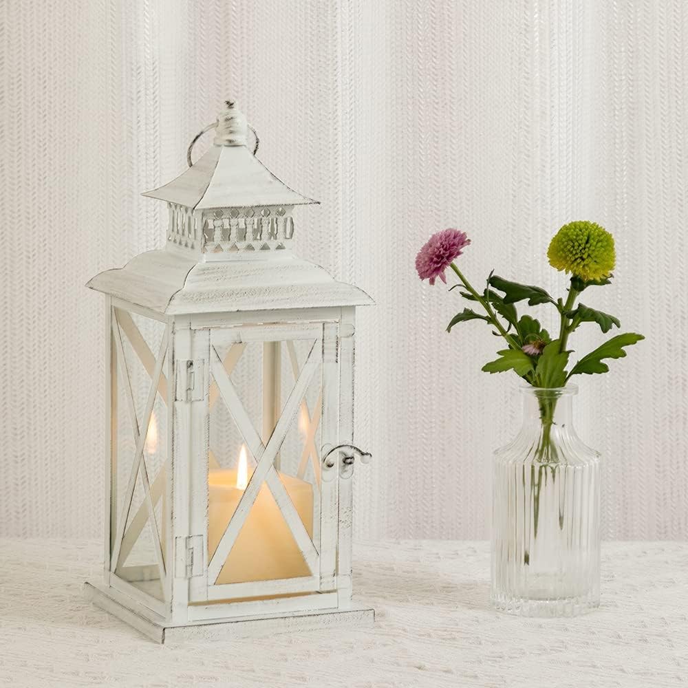 DECORKEY Farol decorativo para interiores y exteriores, gran cuadra...
