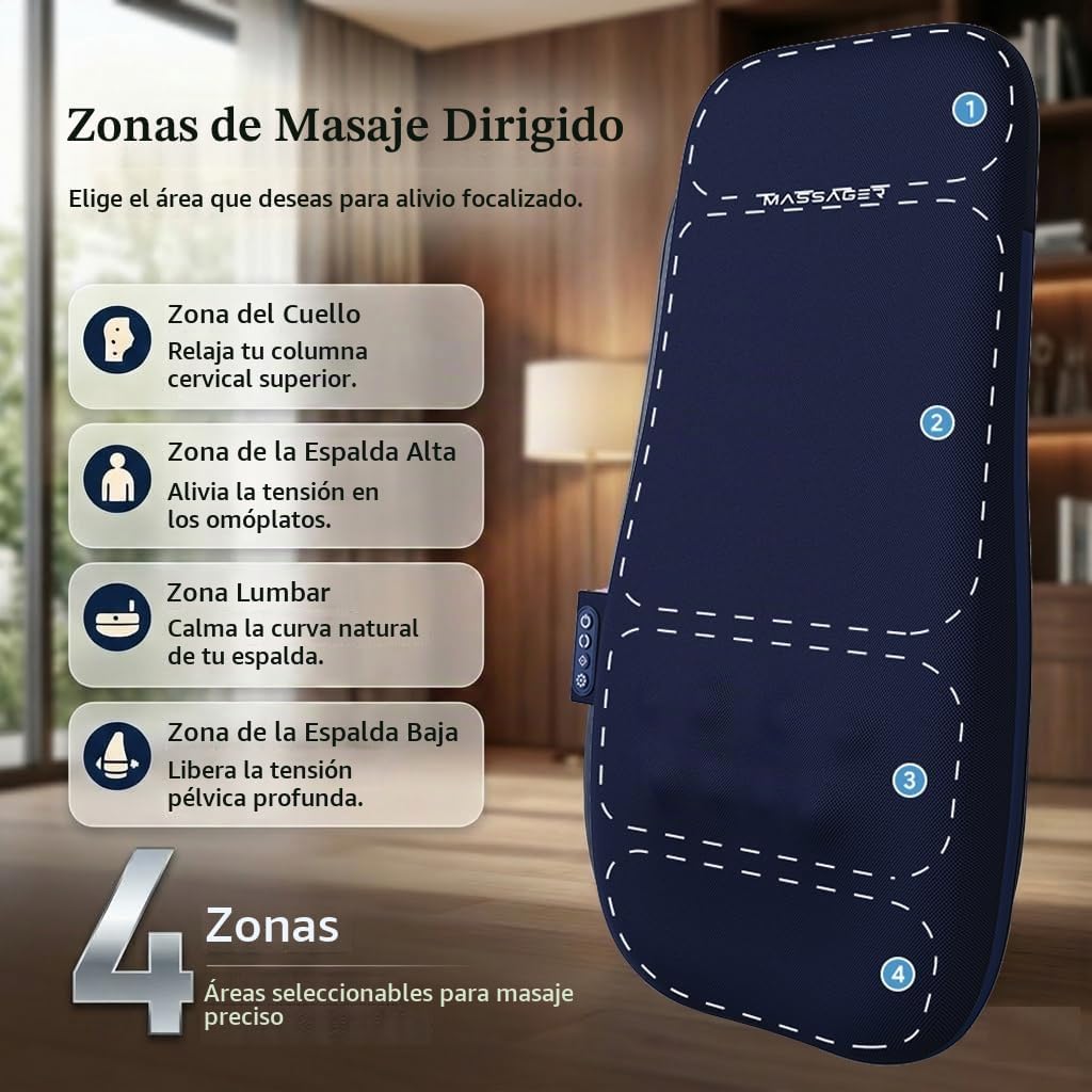 Athloot Masajeador de espalda y cuello con calor para aliviar el do...