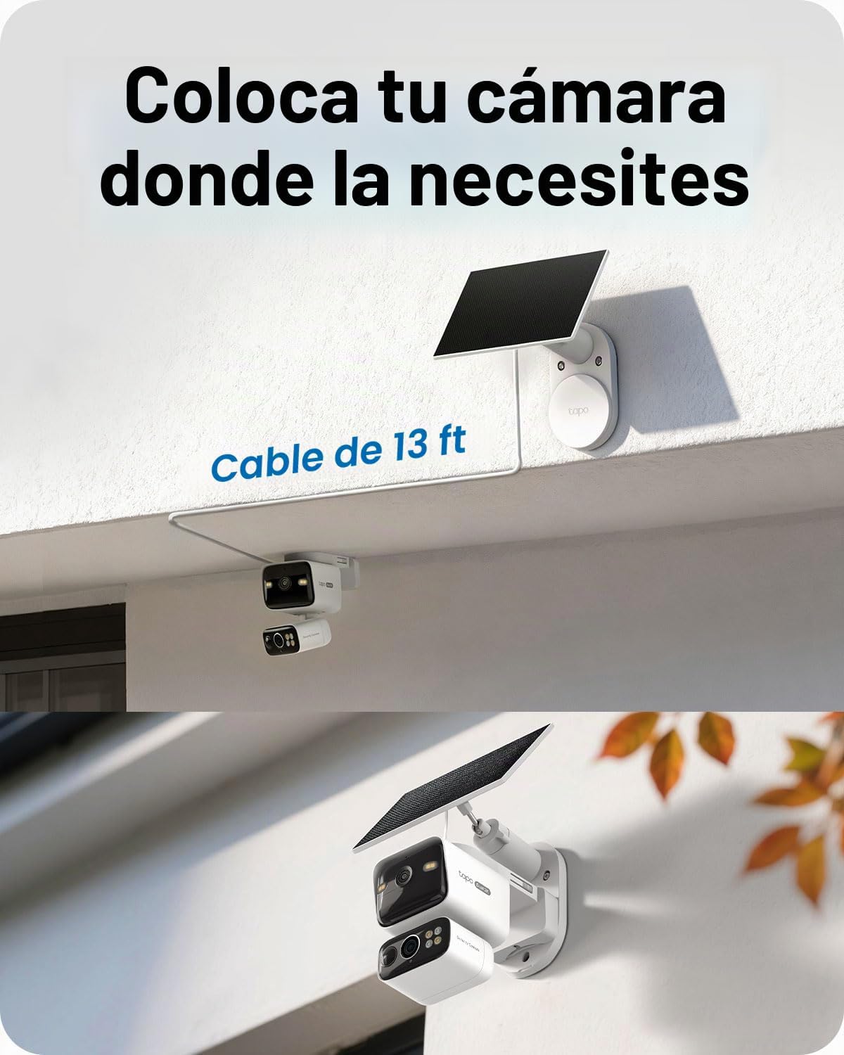 Tapo Cámara de seguridad con batería de seguridad de doble lente 2K...