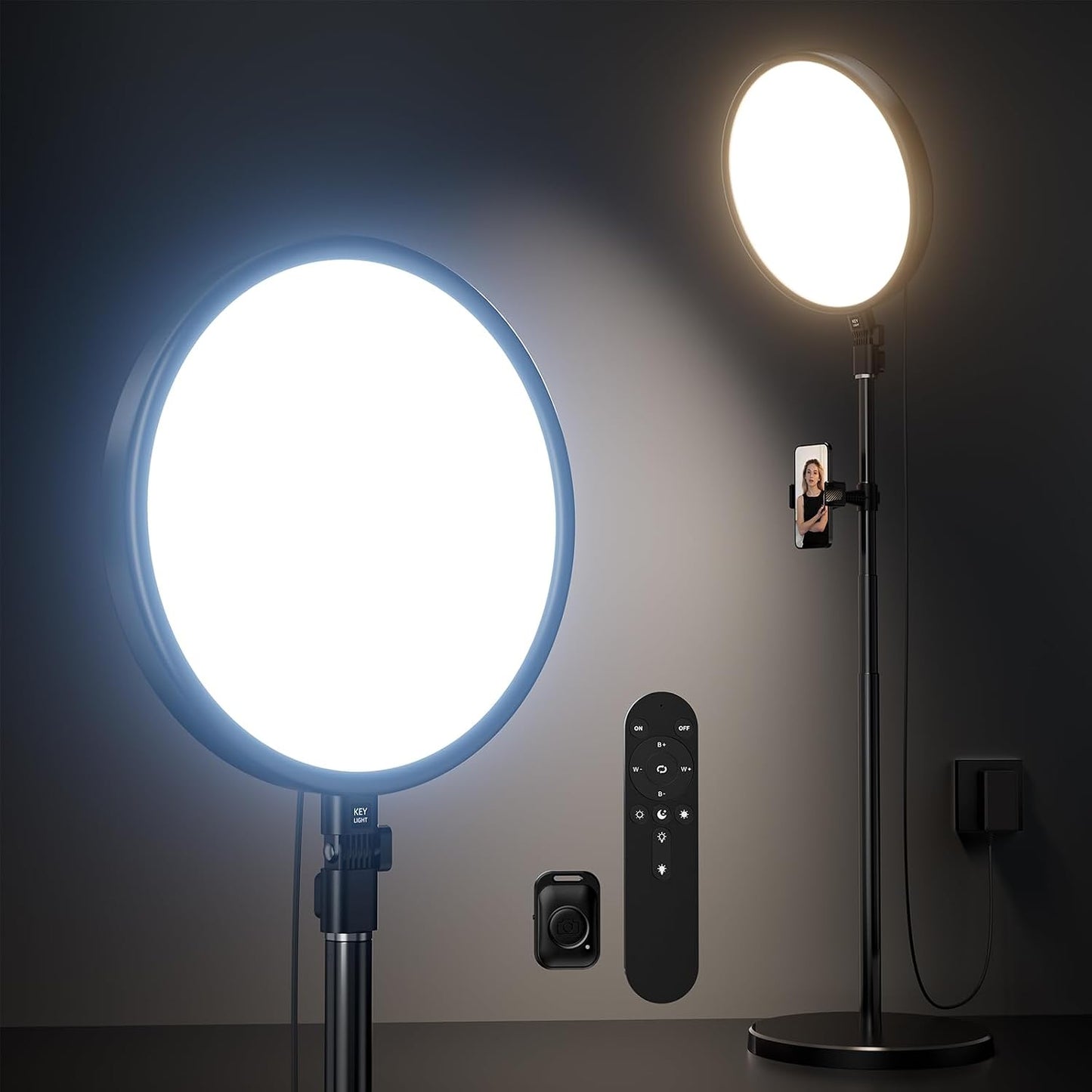 Weilisi - Anillo de luz grande con soporte de 79 pulgadas, luz de a...
