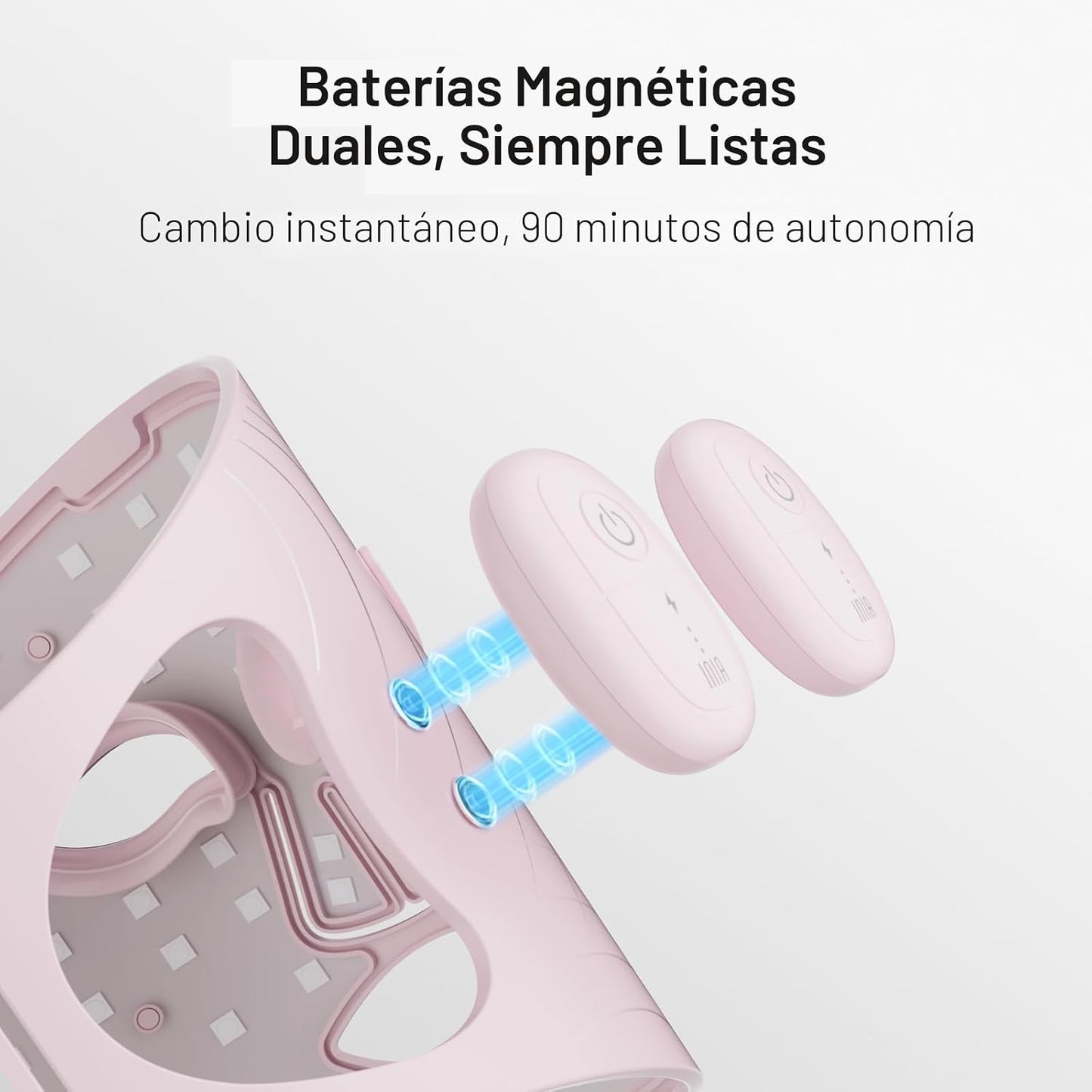 INIA Máscara de terapia de luz roja para cara, máscara facial LED i...