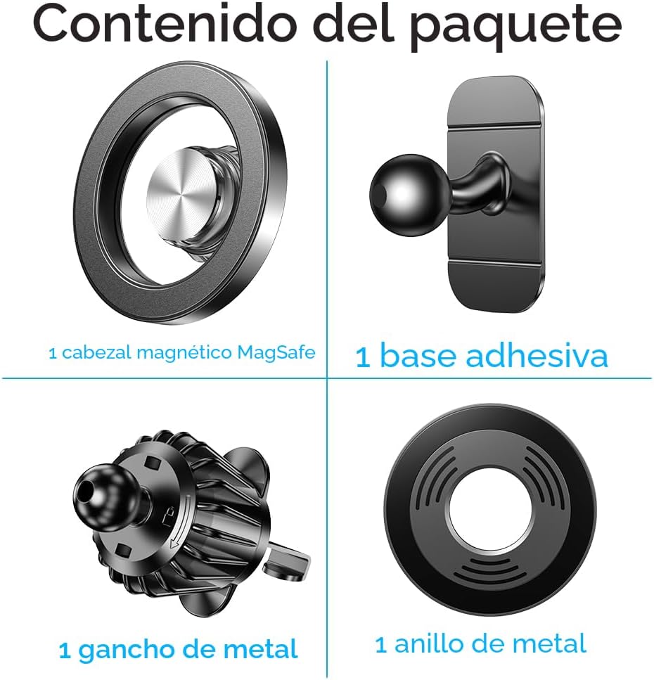 Kaistyle Soporte de coche Magsafe Imán fuerte【Imán fuerte】 Soporte...