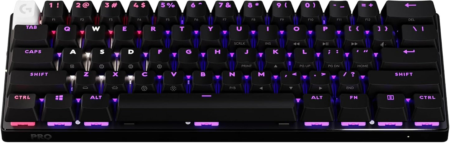Logitech G PRO X 60% Teclado inalámbrico para juegos (óptica táctil...