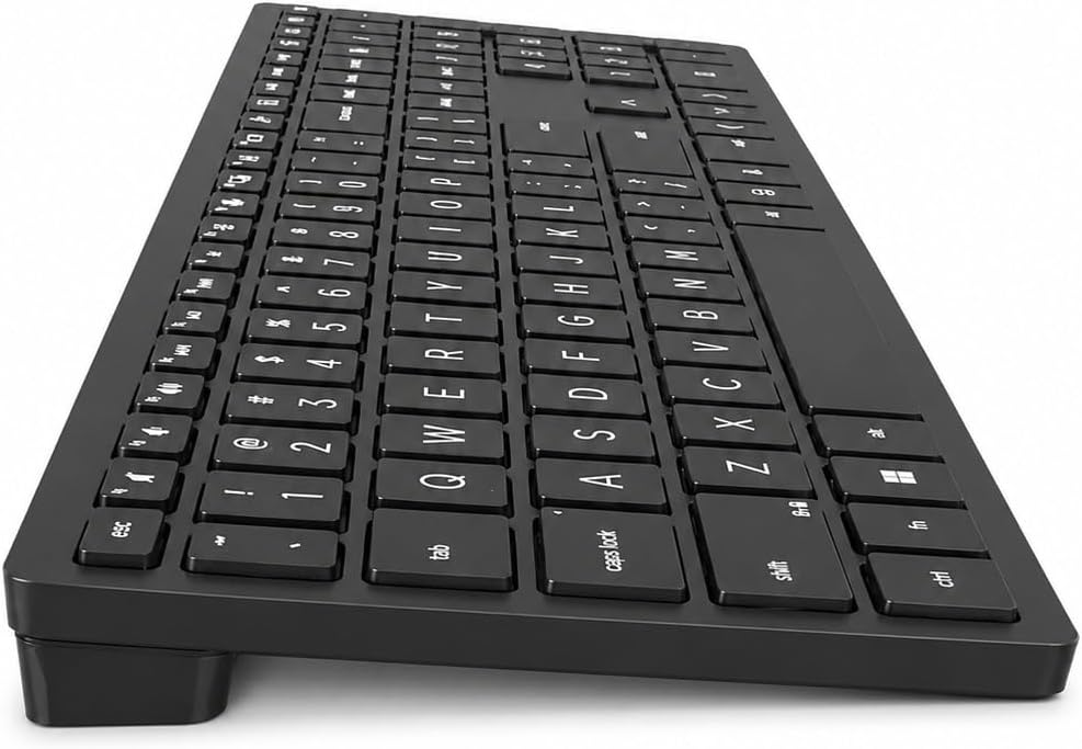HP Combo de teclado y mouse inalámbricos 710, diseño delgado con te...