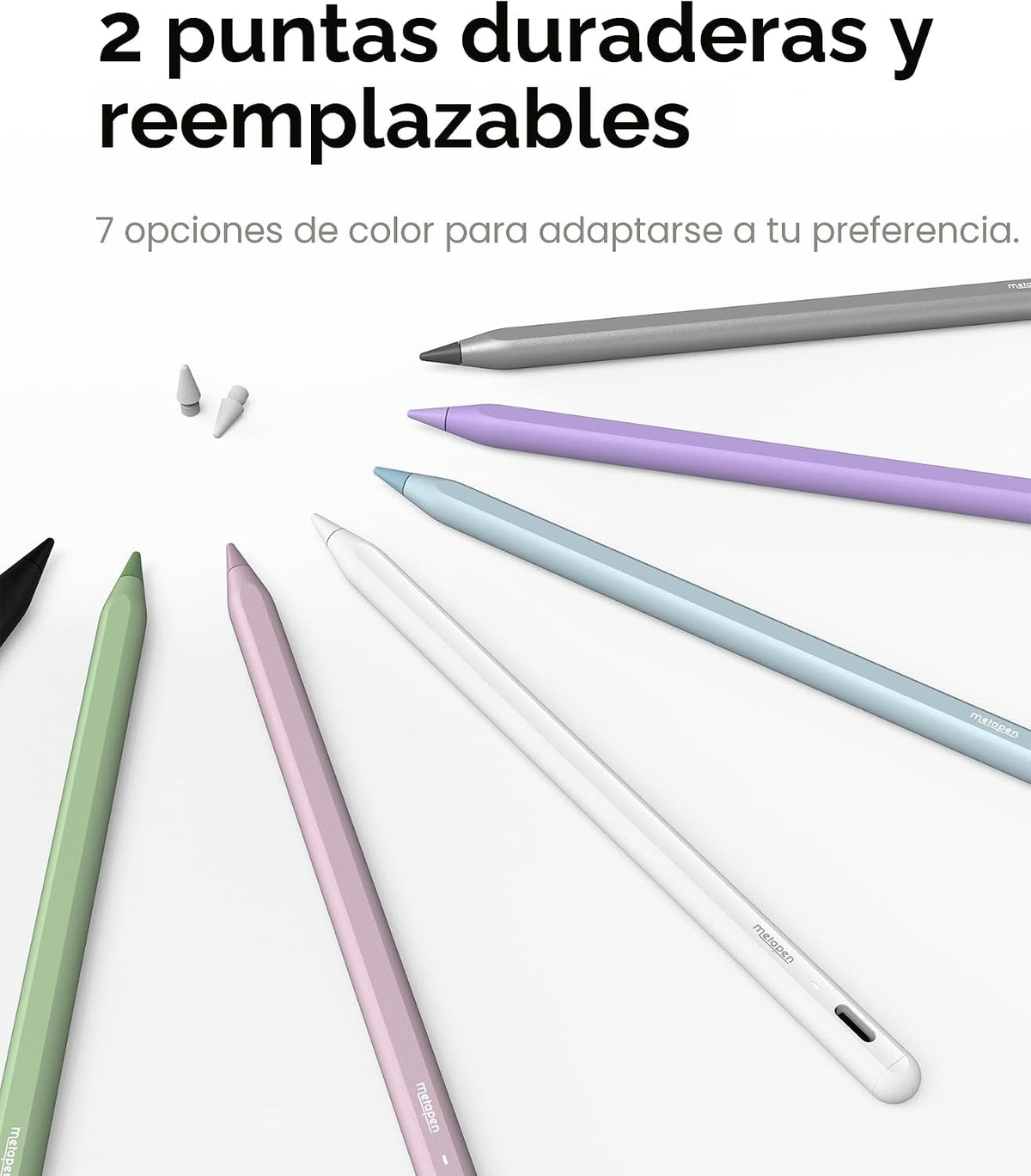 Metapen Lápiz A8 para Apple iPad 2018-2025, (carga 2 veces más rápi...