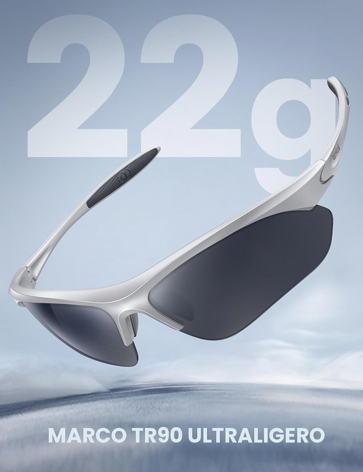 Lamicall Gafas de Sol Deportivas polarizadas de 22 g para Hombres y...