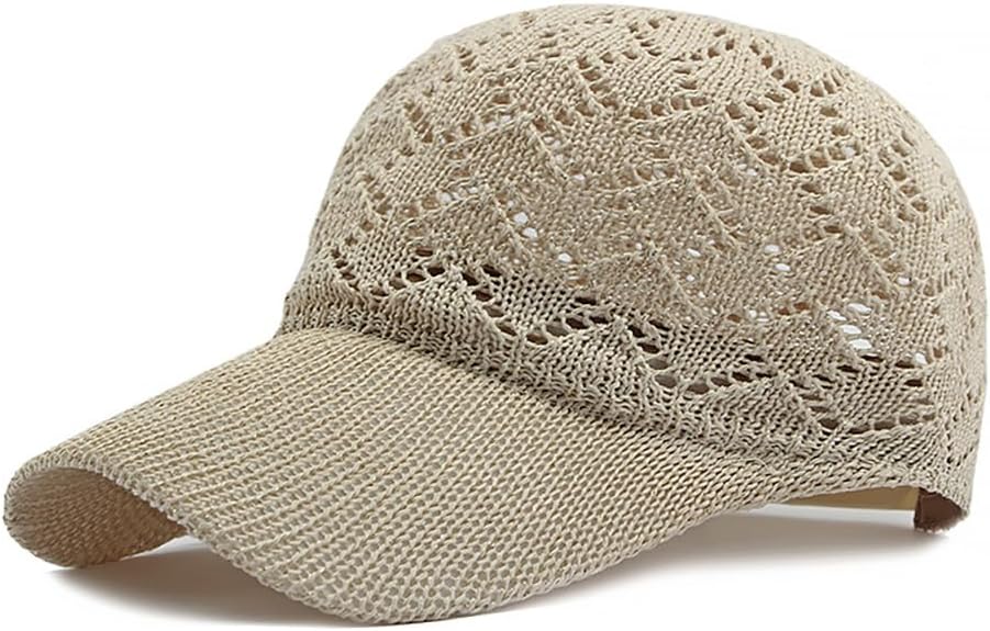 FASHIXD Gorra de béisbol de malla tejida de verano para mujer, somb...