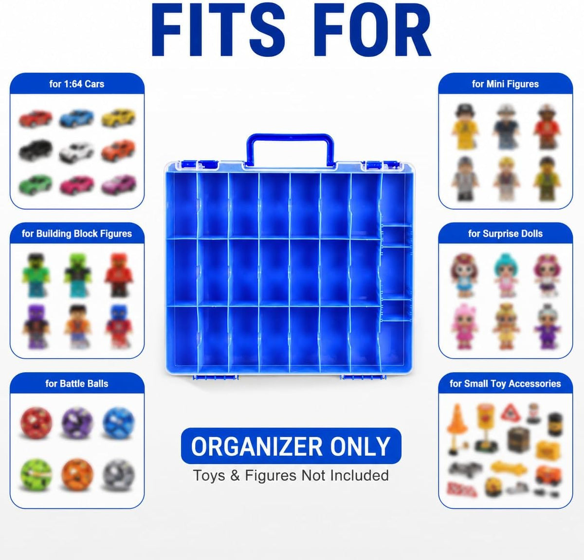 Estuche organizador de almacenamiento de autos de juguete compatibl...