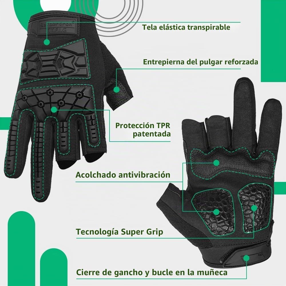 Guantes tácticos Seibertron T.T.F.I.G\/T.H.F.I.G\/T.F.F.I.G 2.0 de...
