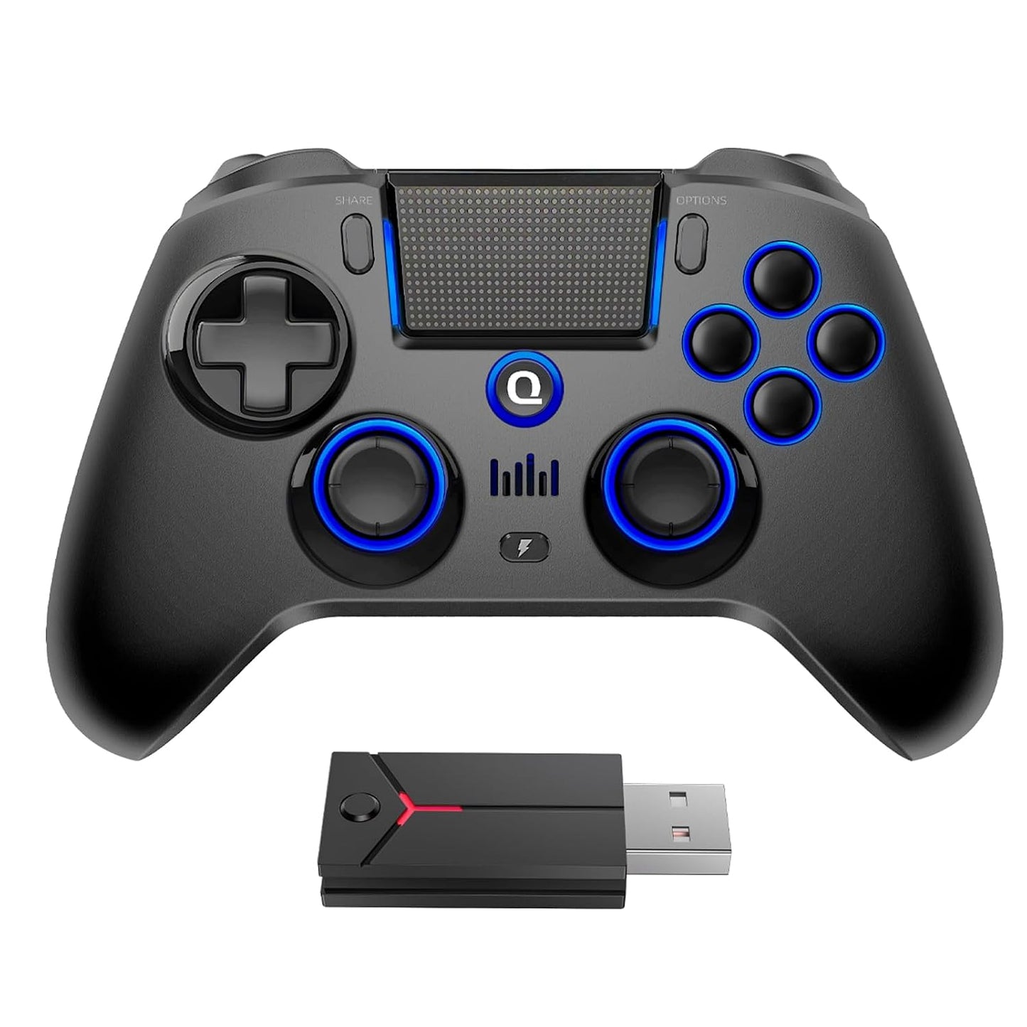 Mando inalámbrico QRD Spark N5 para PS5\/PS4\/PC | Incluye converti...