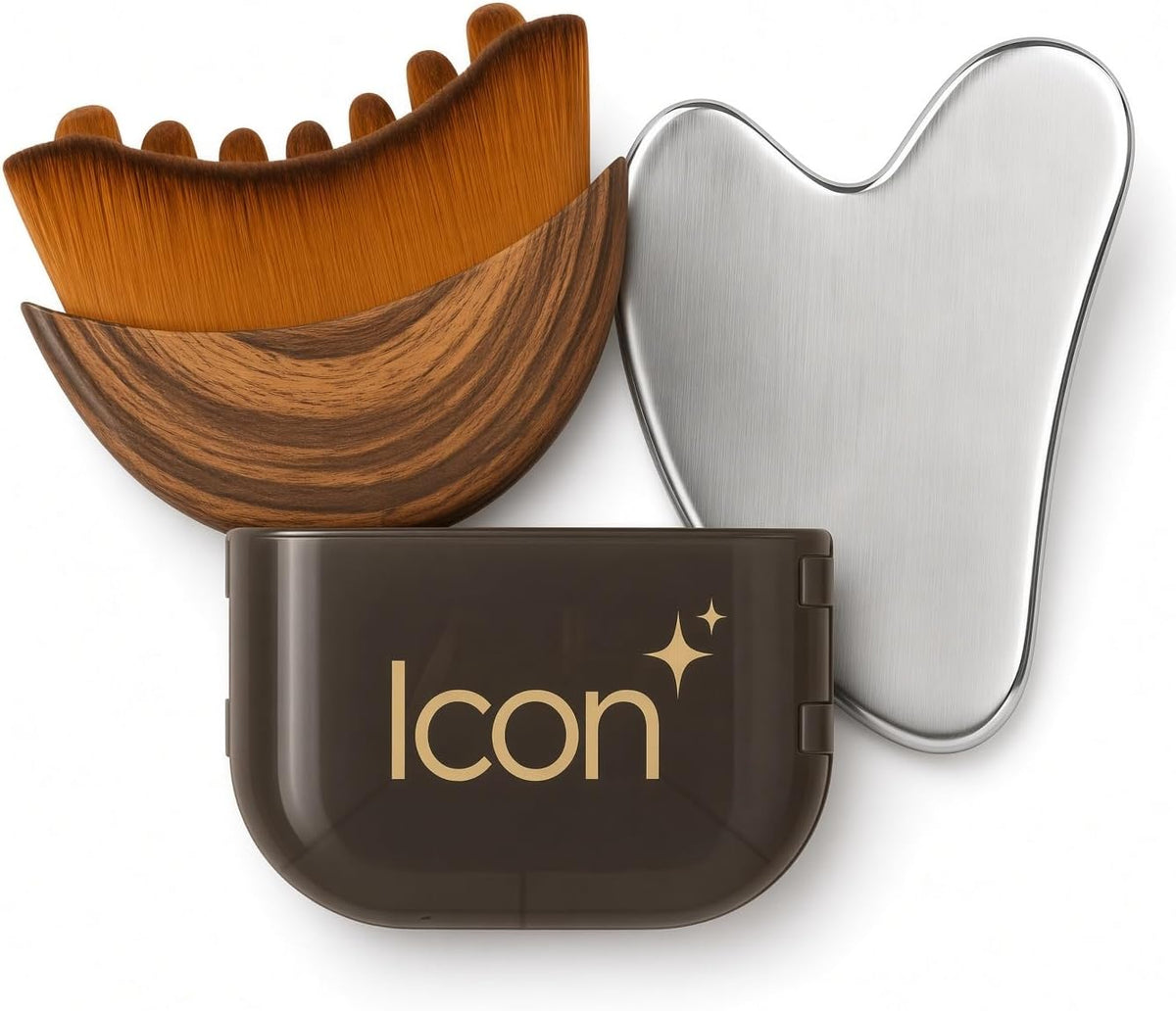 ICON Herramientas faciales Gua Sha de acero inoxidable – Herramient...