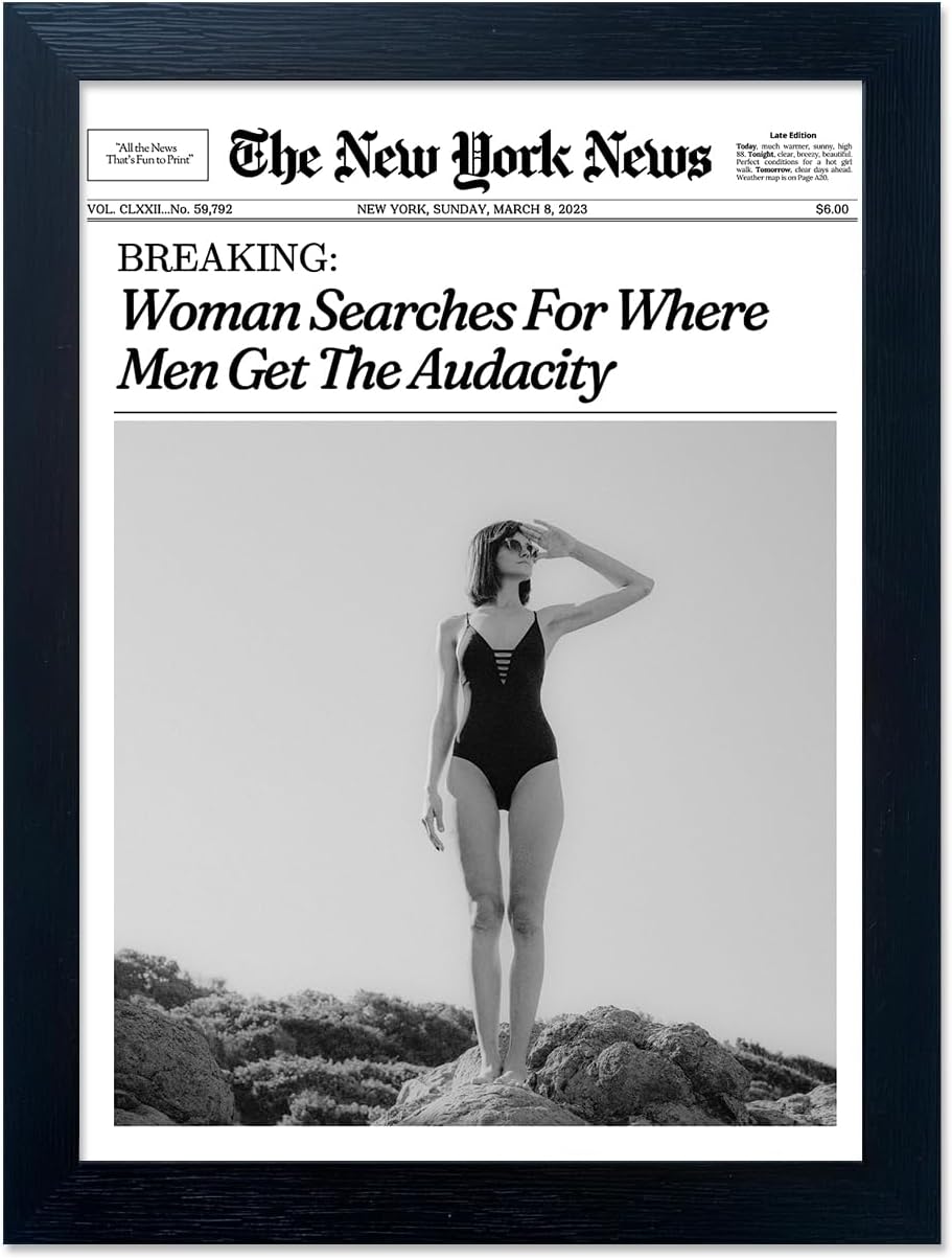 Pósteres enmarcados del New York Times - Arte de pared de periódico...