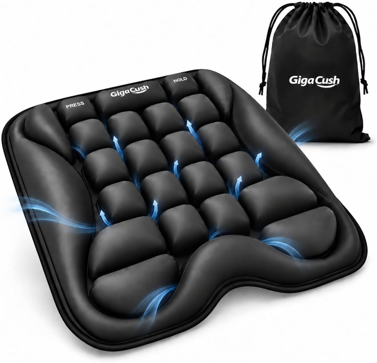 GigaCush Cojín de asiento de estadio para gradas, almohadilla de as...