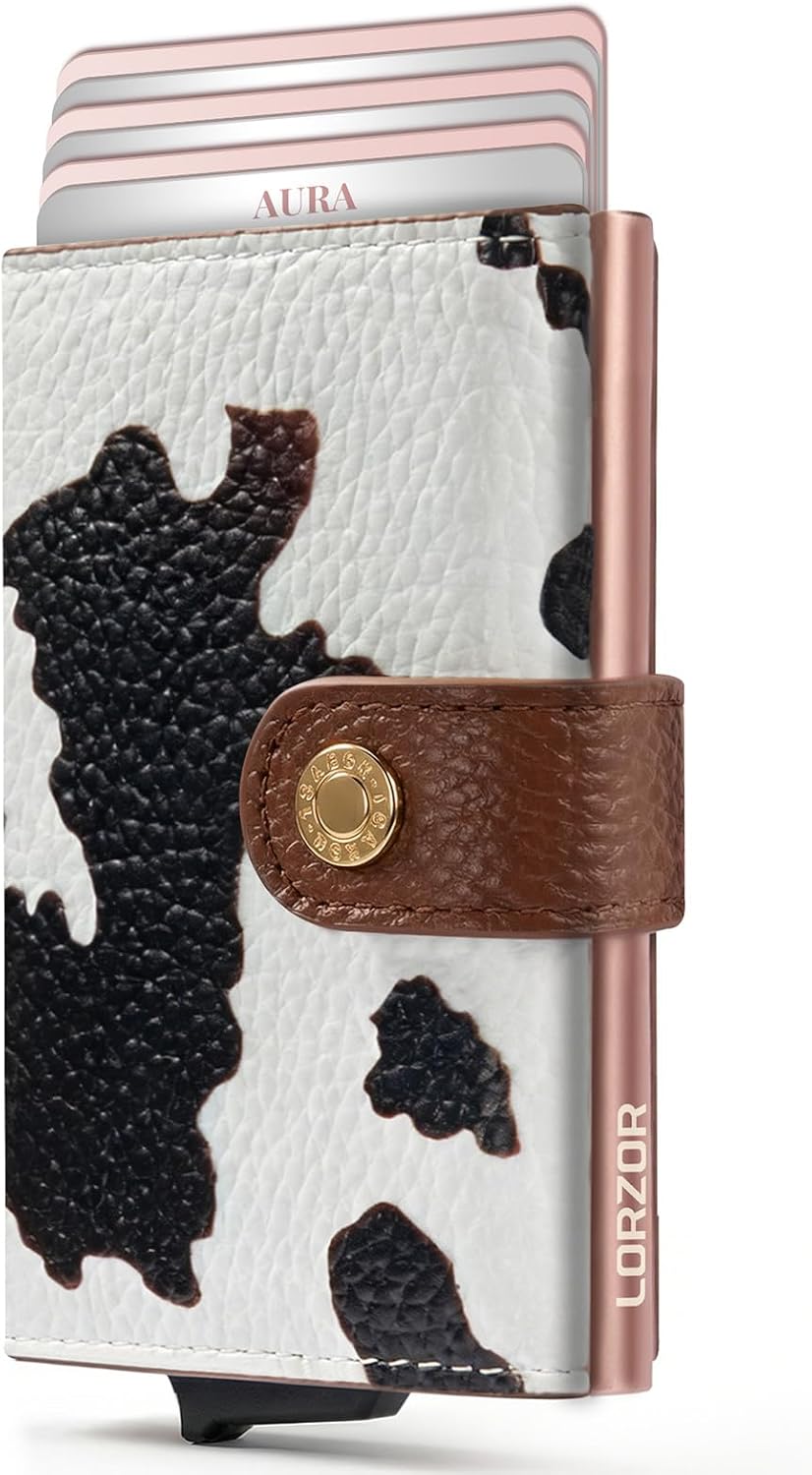 LORZOR Cartera de mujer con bloqueo RFID para mujer, tamaño pequeño...