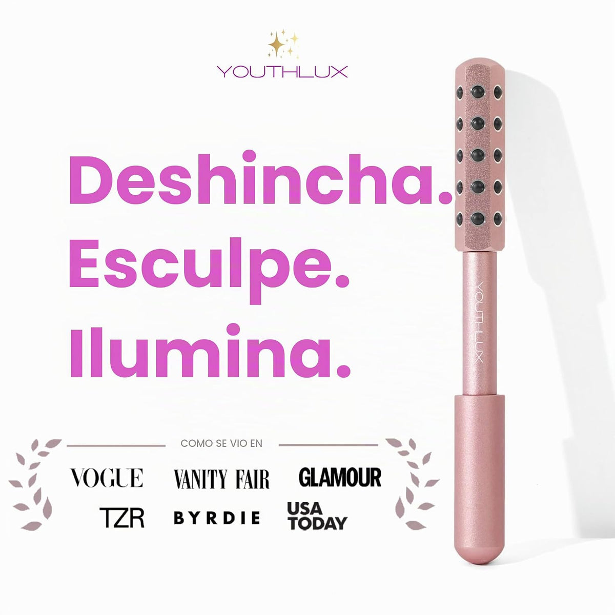 YOUTHLUX Radiance Roller \u2013 Herramienta de masaje facial de pie...