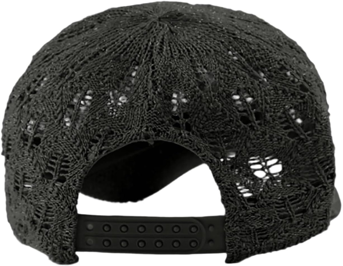 FASHIXD Gorra de béisbol de malla tejida para mujer, gorra de camio...