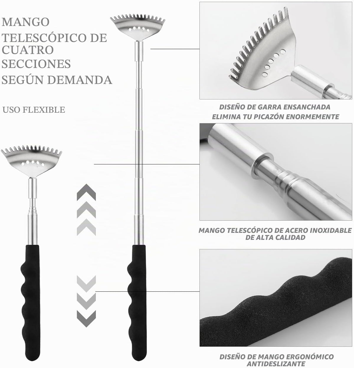 Svjetiq - Masajeador de cuero cabelludo extensible para hombres, mu...
