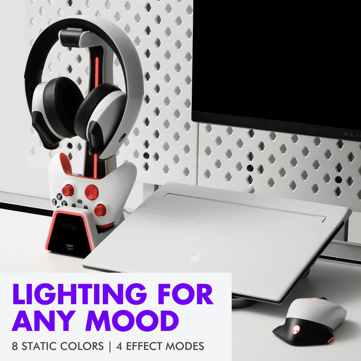Tilted Nation Soporte para auriculares y controlador para juegos |...