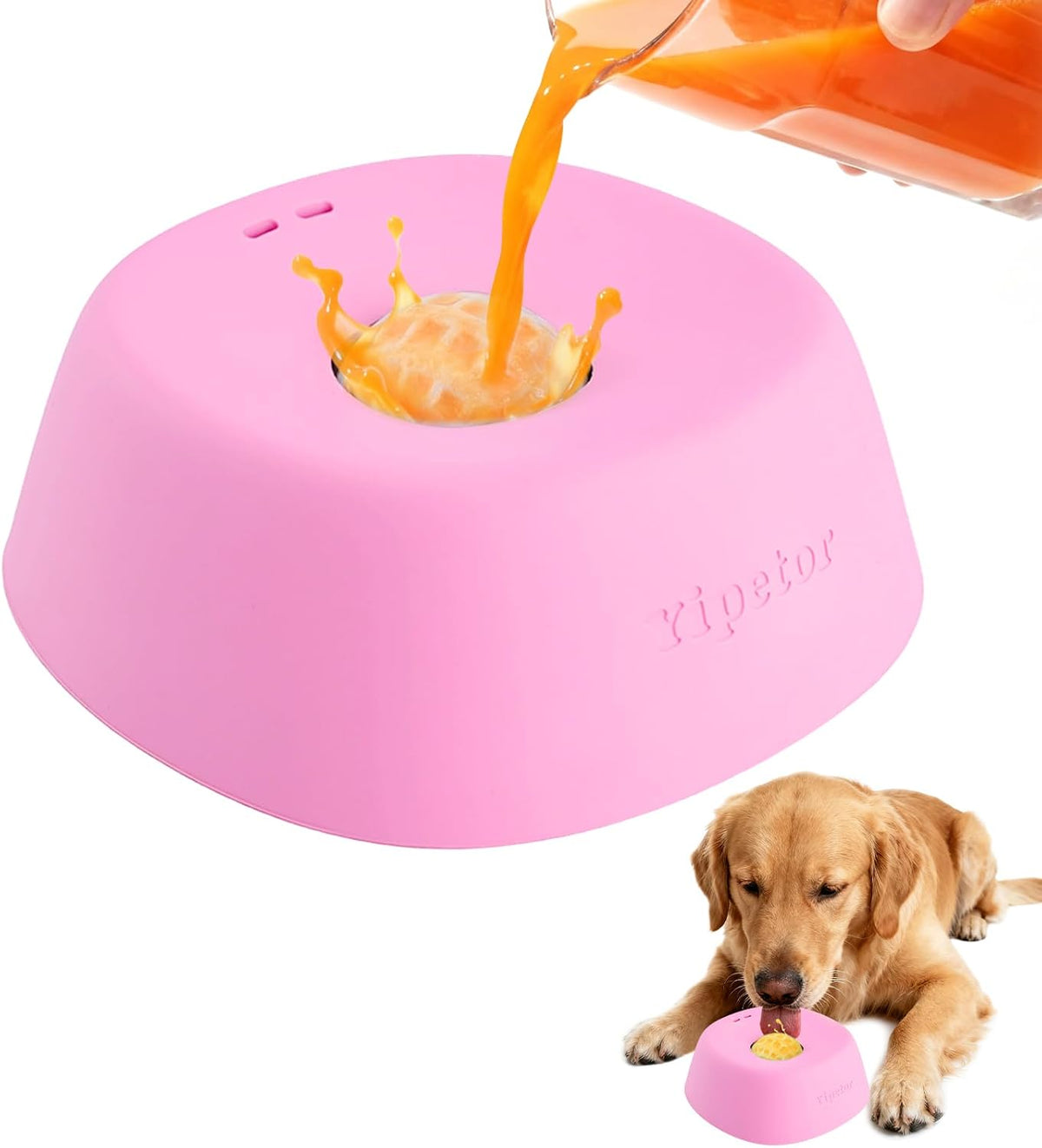 Yipetor Cuenco de lamer para perros, juguetes de rompecabezas de |...