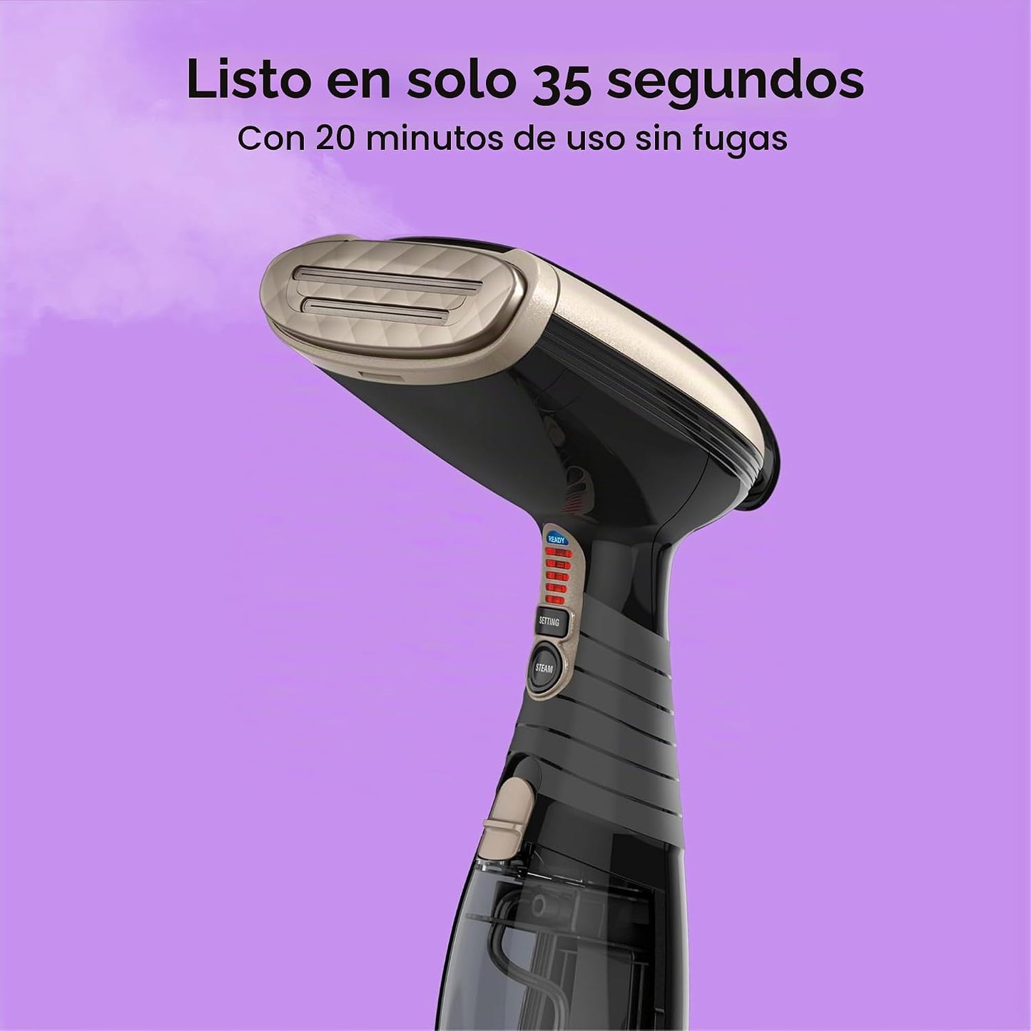Conair Vaporizador de mano para ropa y tapicería, 3 accesorios, neg...