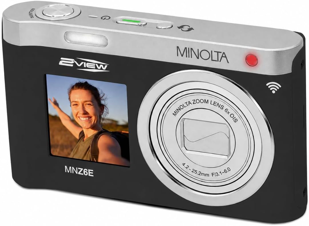 Cámara digital Minolta MNZ6E 64MP 4K Ultra HD Wi-Fi con pantalla LC...