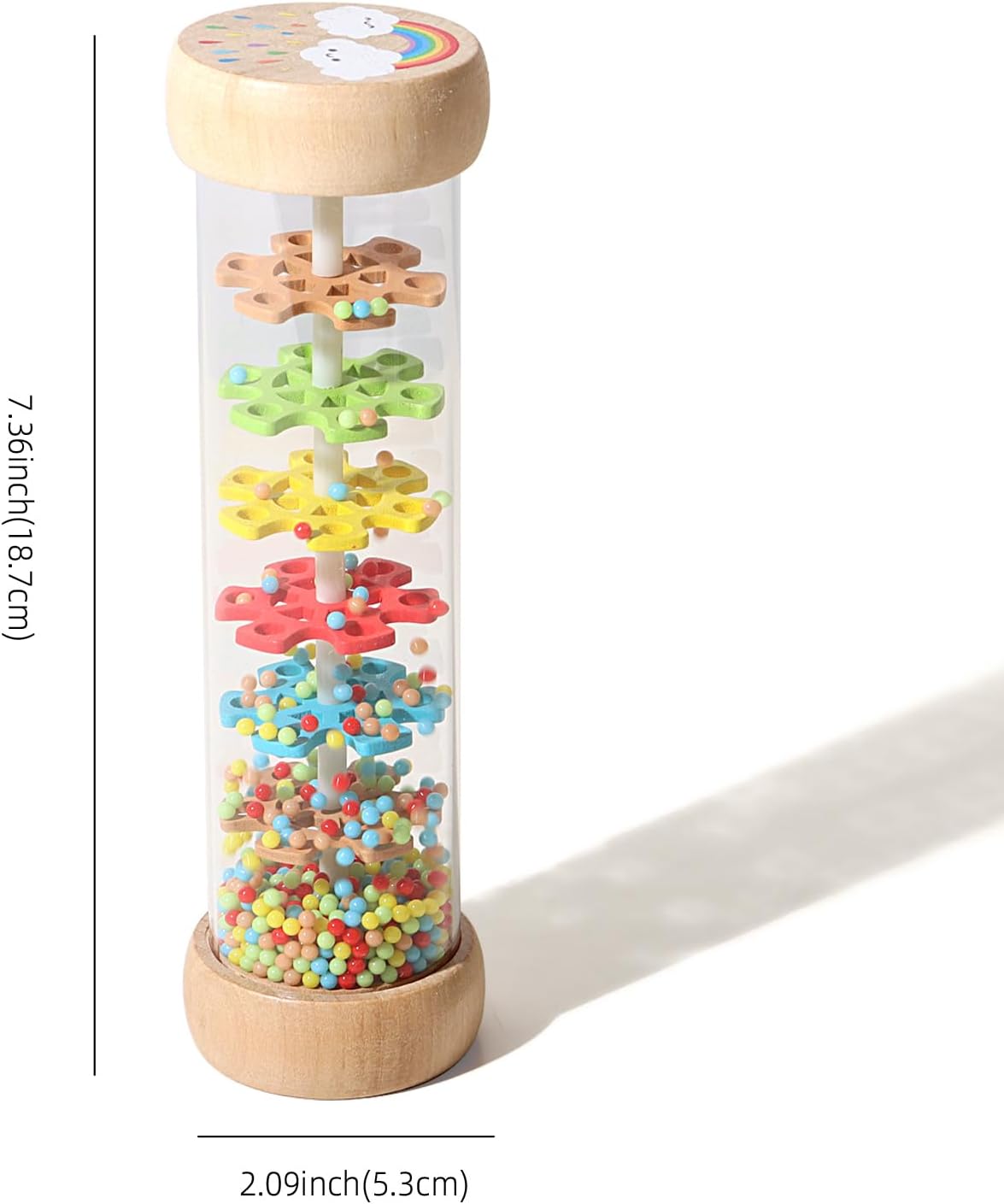 Juguete de tubo de sonido de lluvia Montessori Sensorial Sonajero R...