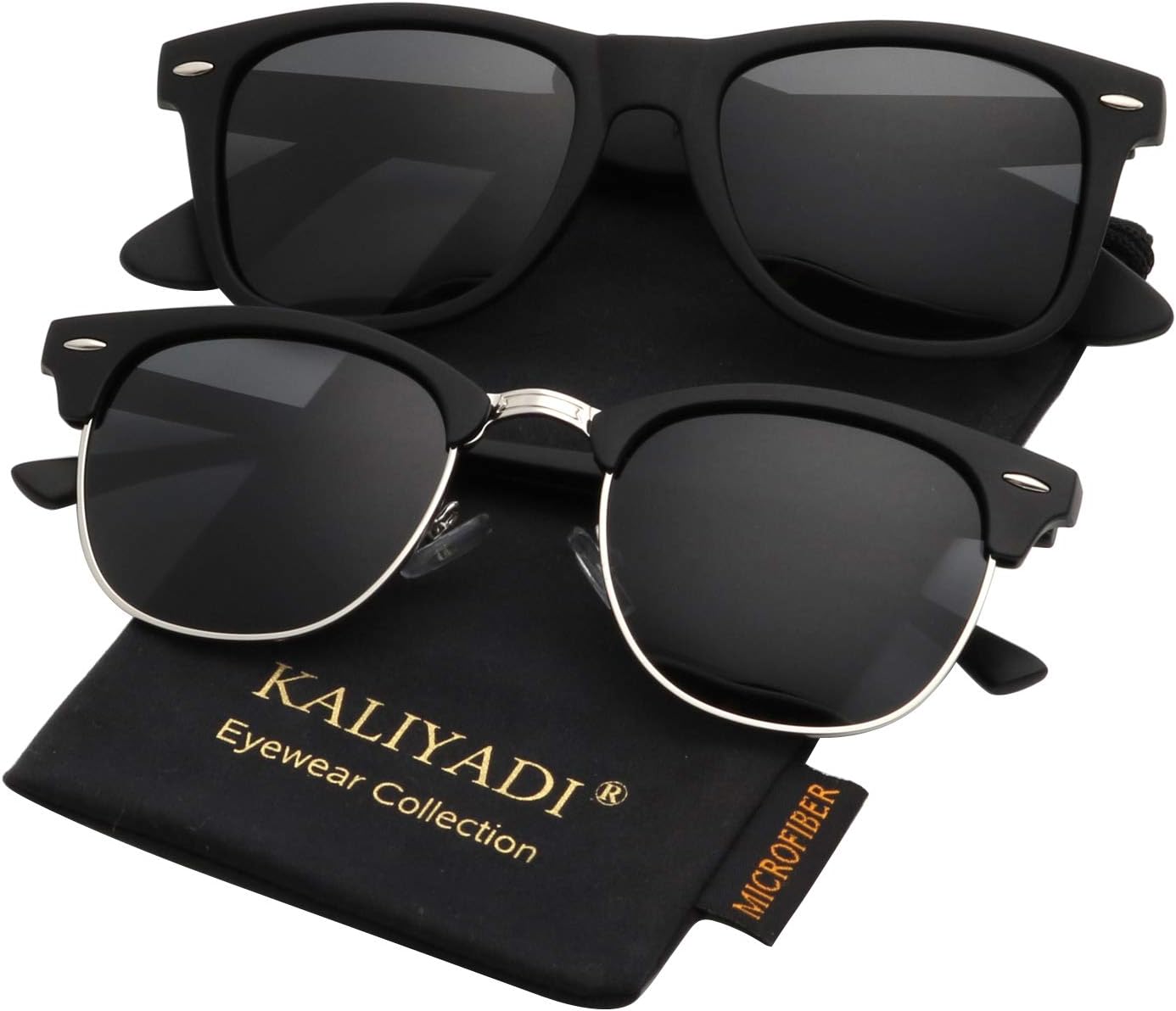KALIYADI Gafas de sol polarizadas para hombres y mujeres, marco sem...
