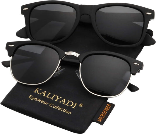 KALIYADI Gafas de sol polarizadas para hombres y mujeres, marco sem...