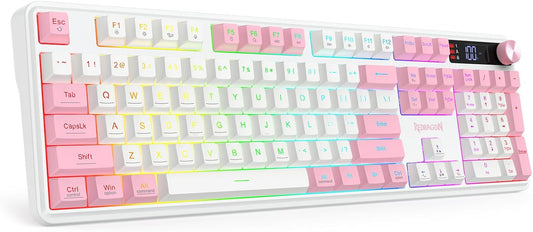 Redragon K526 PRO Teclado inalámbrico para juegos de membrana RGB,...