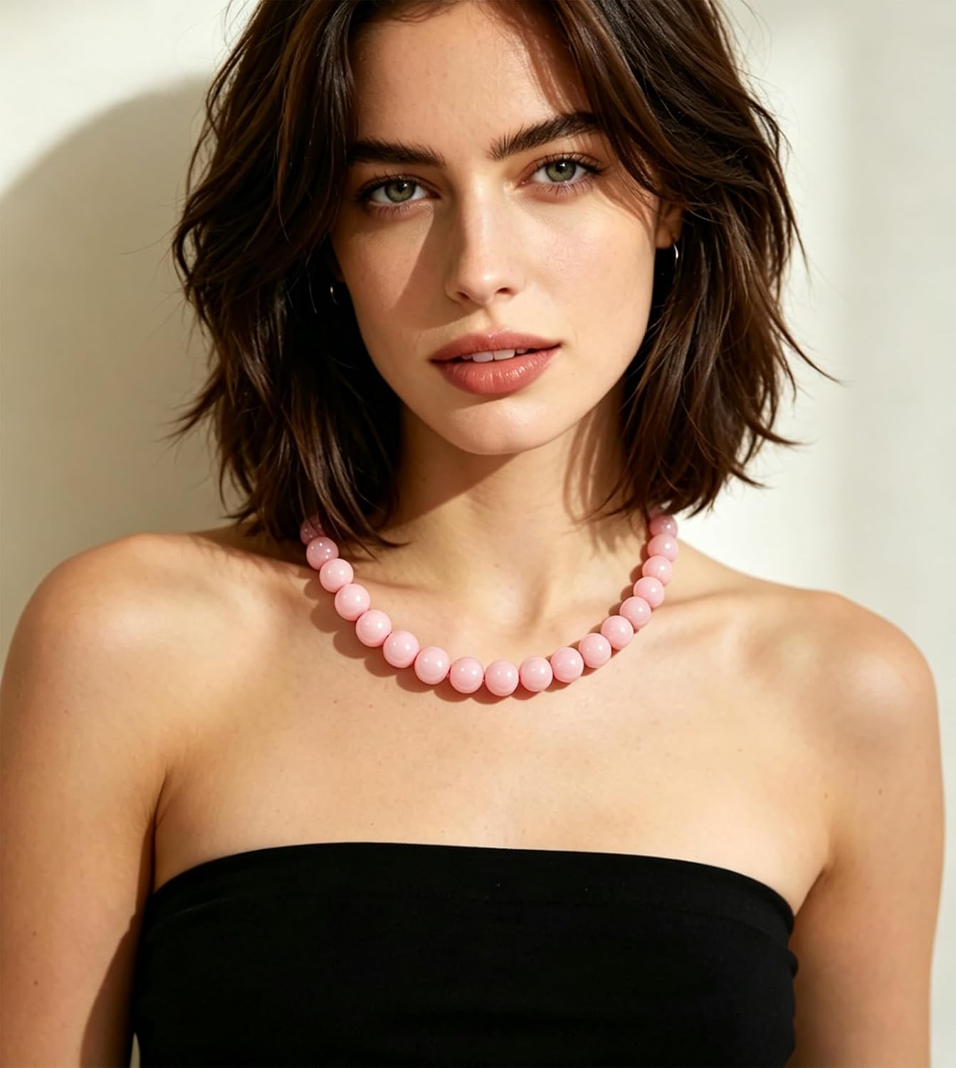 Lsljilidzsw Collar de cuentas gruesas para mujer, 0.631 pulgadas, c...
