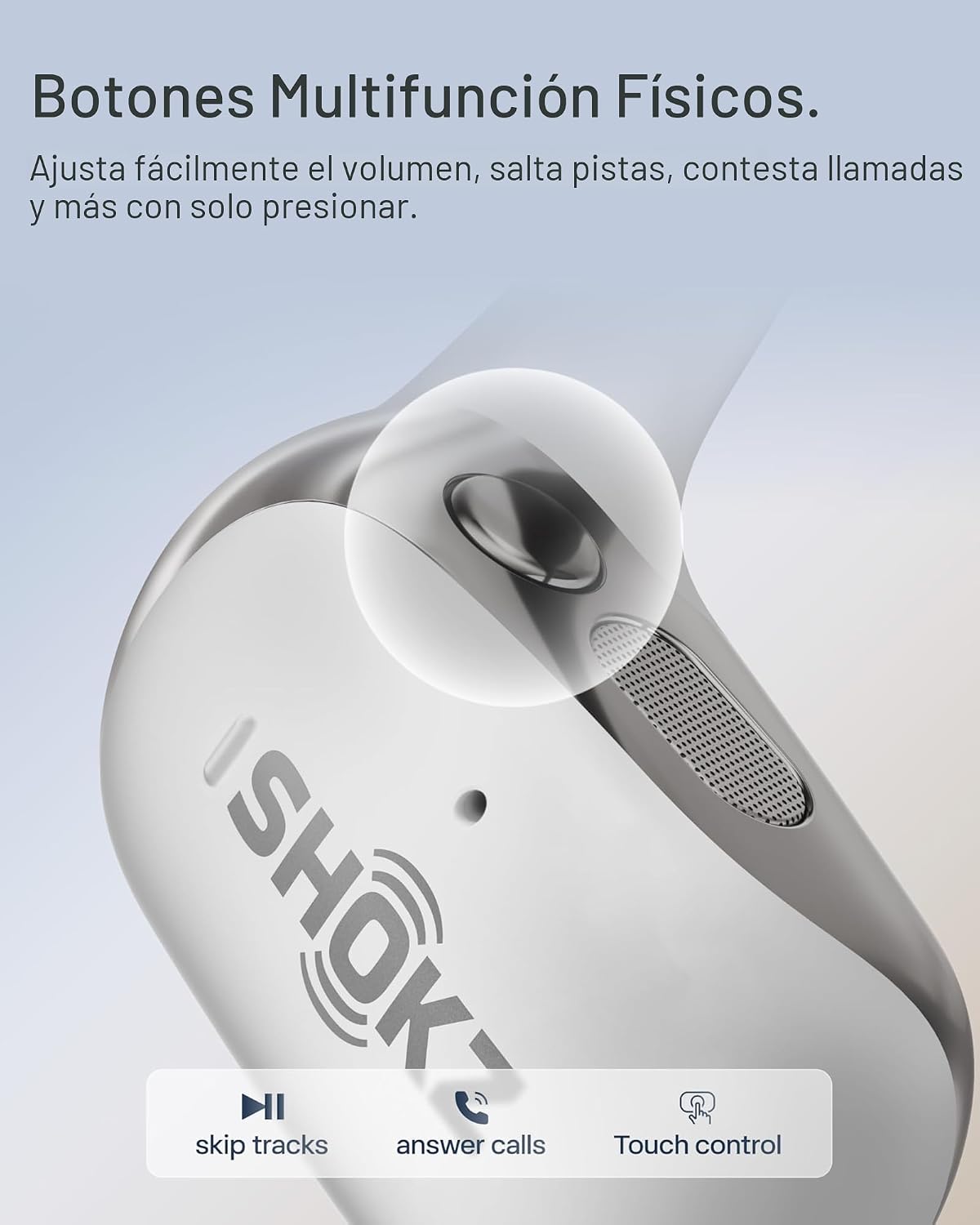 SHOKZ Nuevos auriculares OpenFit 2+ de oreja abierta, habilitados p...