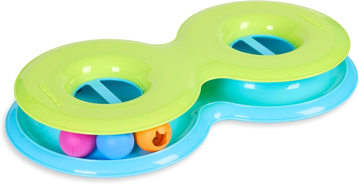 Catstages Pista de Bolas Infinity para Gatos con Dos Bolas, Incluye...