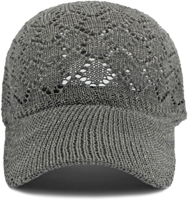 FASHIXD Gorra de béisbol de malla tejida de verano para mujer, somb...