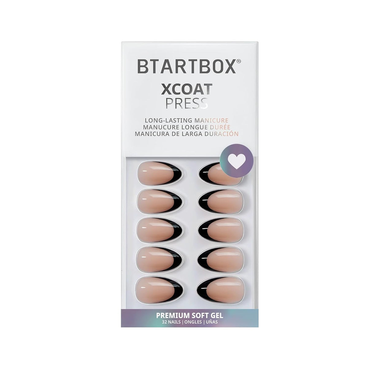 BTArtbox Uñas a presión de Halloween, uñas de almendra con punta fr...