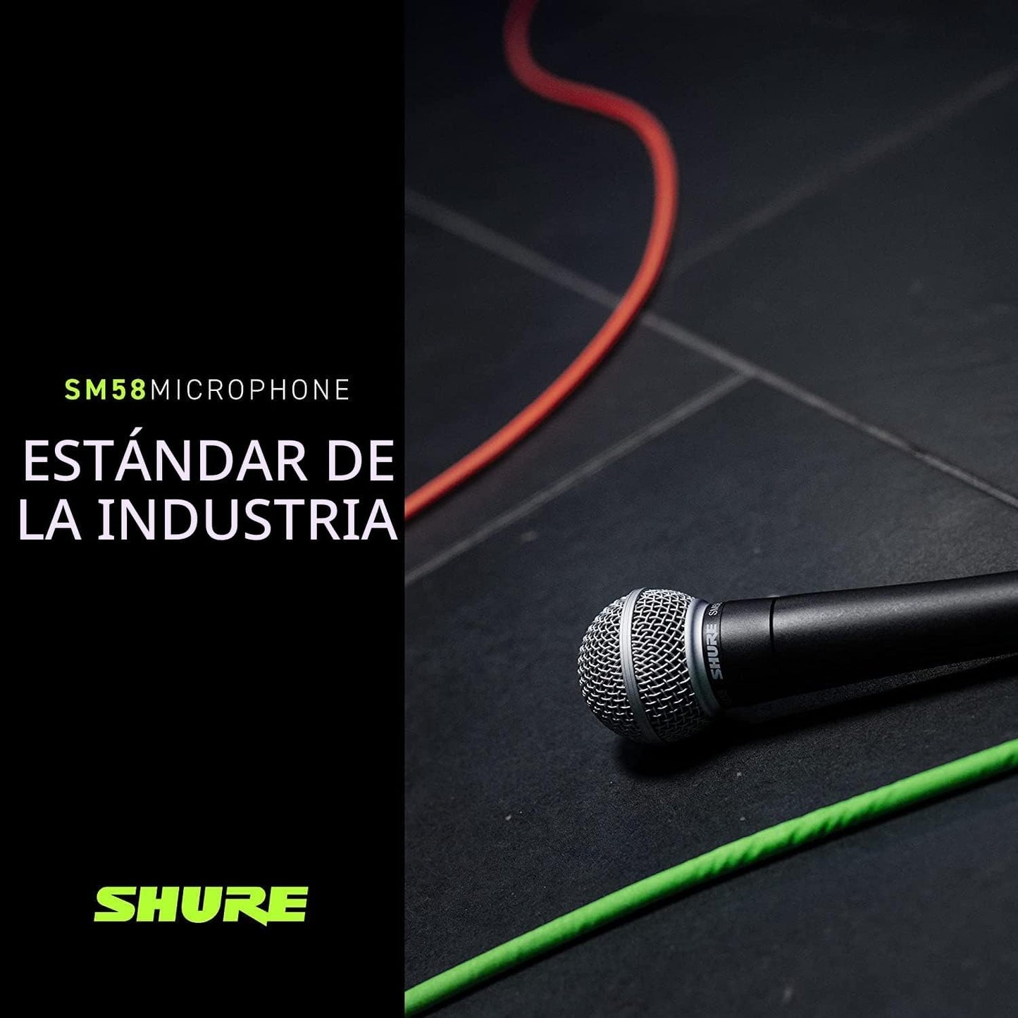 Micrófono SHURE, Negro | Micrófono vocal dinámico cardioide para es...