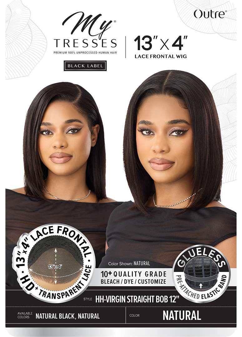Outre Mytresses Black - Peluca de encaje frontal de 13 x 4 pulgadas...