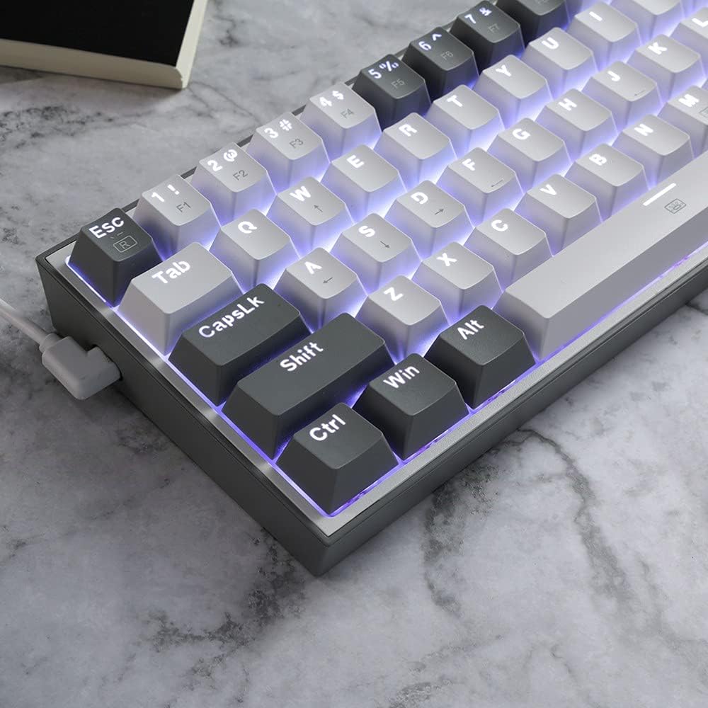 Redragon K617 Fizz - Teclado con cable para juegos RGB 60%, teclado...