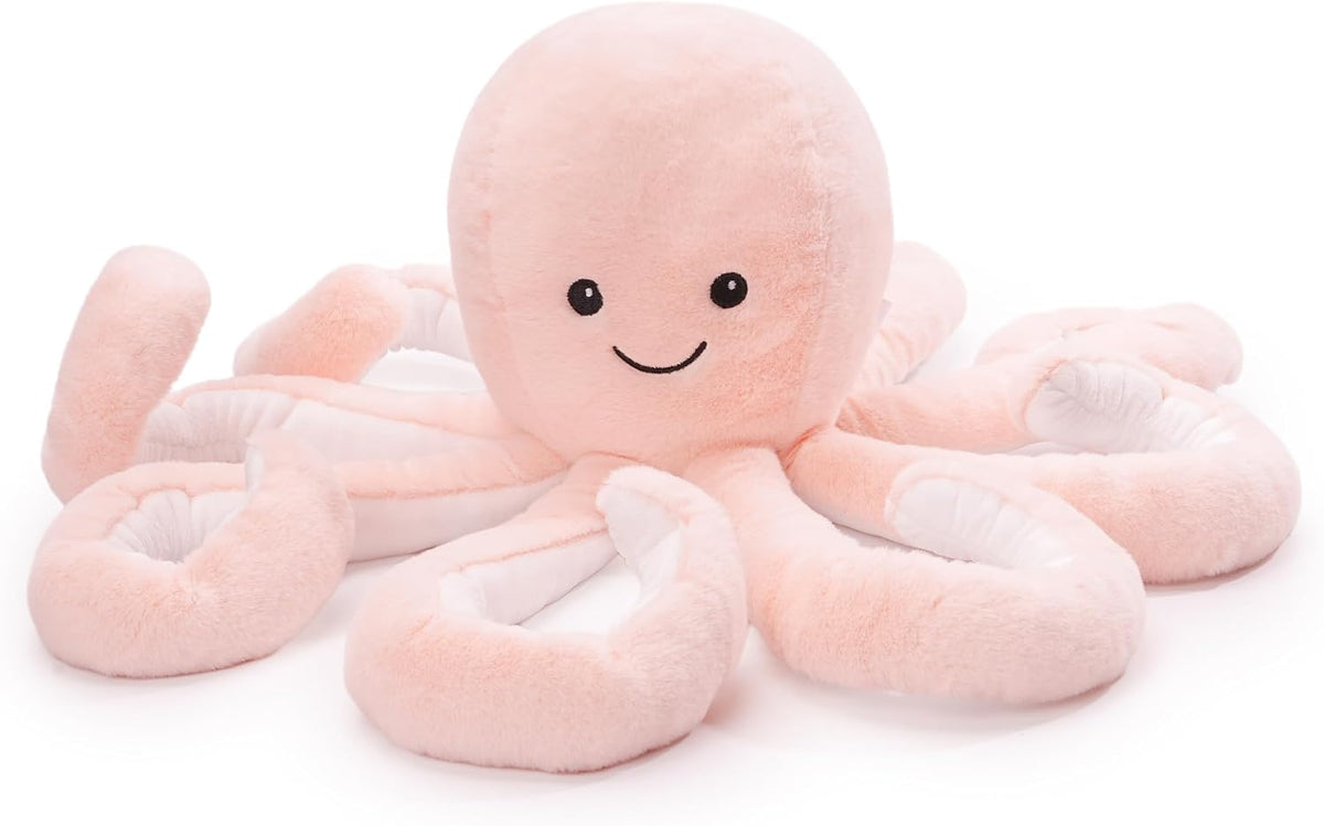 WEIGEDU Juguete de peluche de pulpo, color rosa | Linda almohada oc...