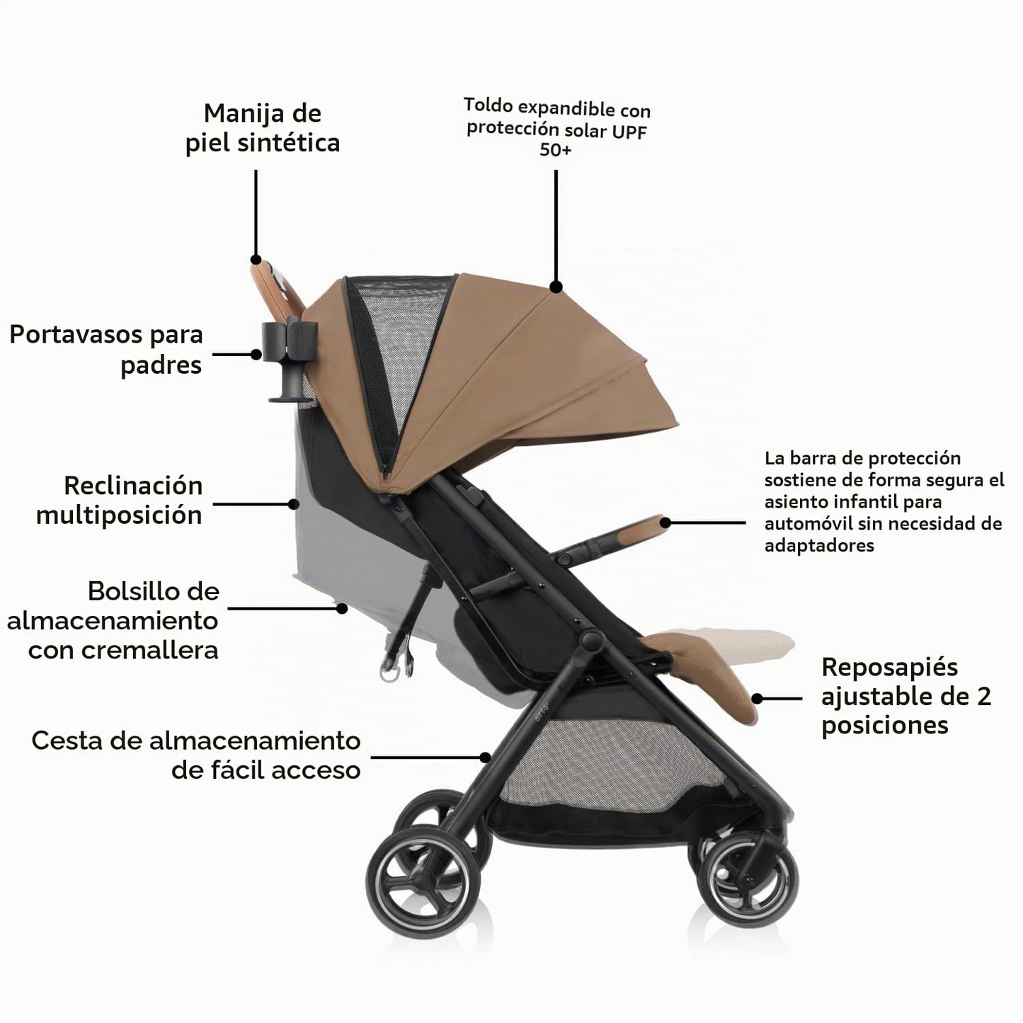 Evenflo Otto+ Travel System w\/LiteMax - Asiento infantil para gato...